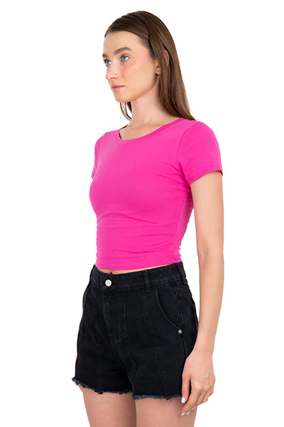 Top Crop Manga Corta FIUSHA