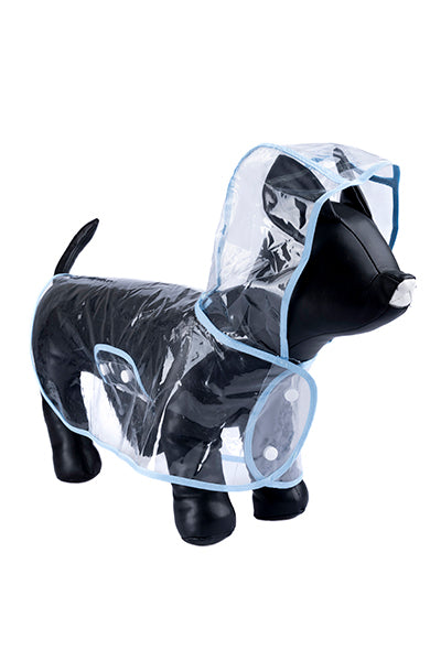 Impermeable para mascota gorro AZUL