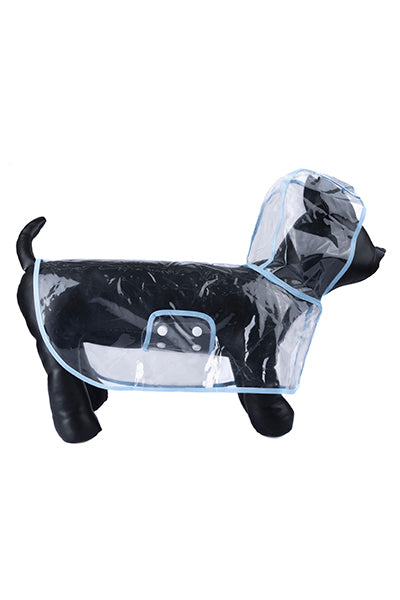 Impermeable para mascota gorro AZUL