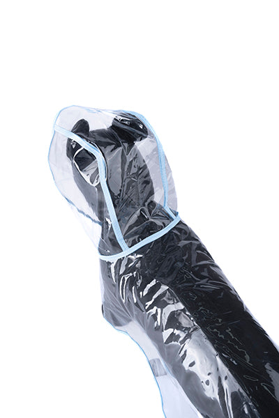 Impermeable para mascota gorro AZUL