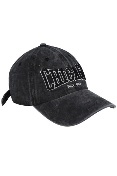Gorra Chicago mezclilla deslavada NEGRO