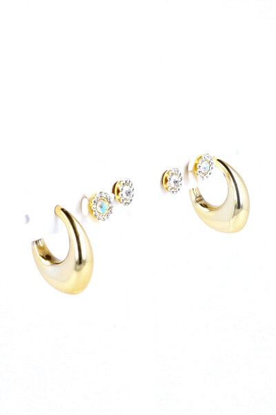 3 Pack Arracadas Flores ORO