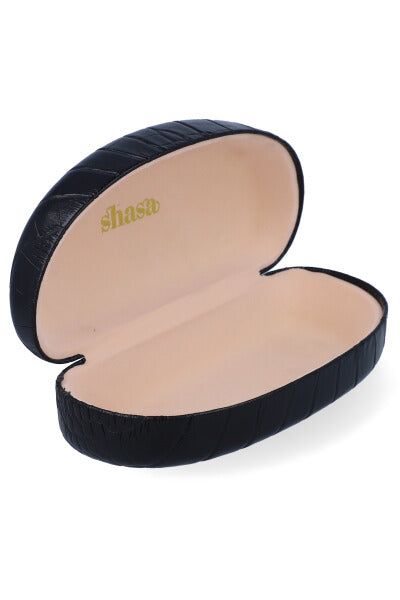 Estuche lentes croco NEGRO