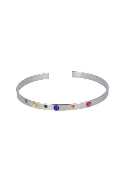 Brazalete cuff brillos PLATA