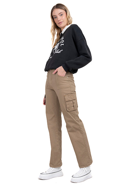 Jeans cargo bolsas KHAKI