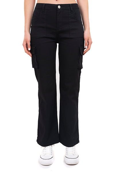 Jeans cargo bolsas NEGRO