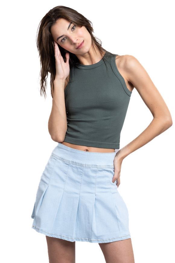 Top liso cuello alto