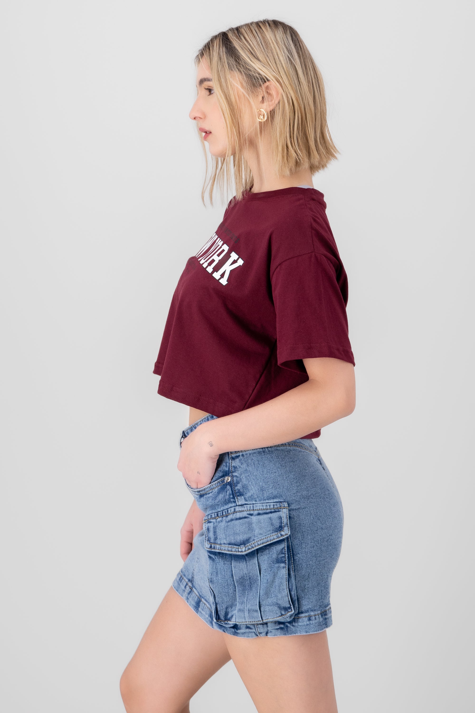 Top Crop Estampado New York VINO