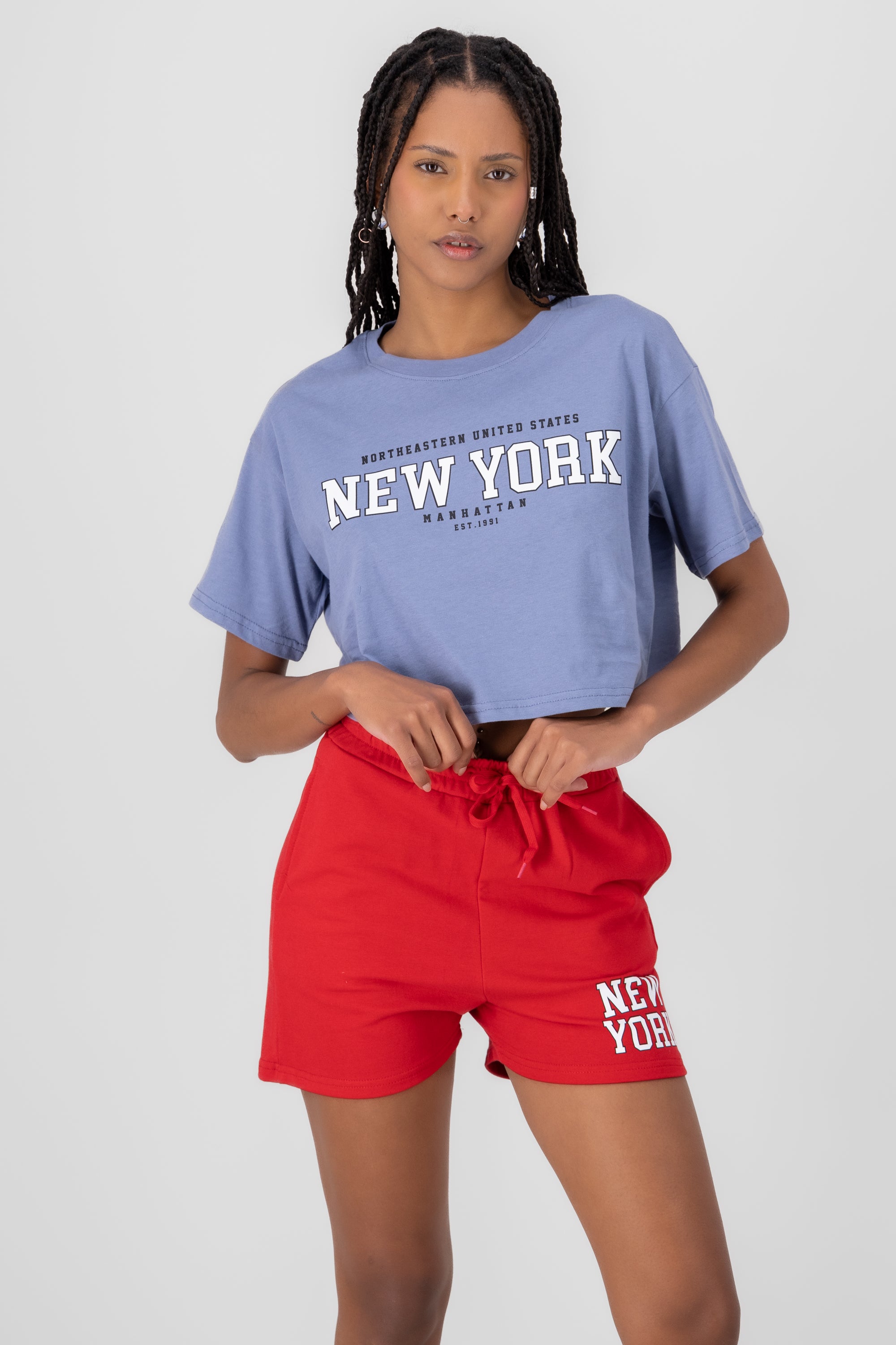 Top Crop Estampado New York INDIGO