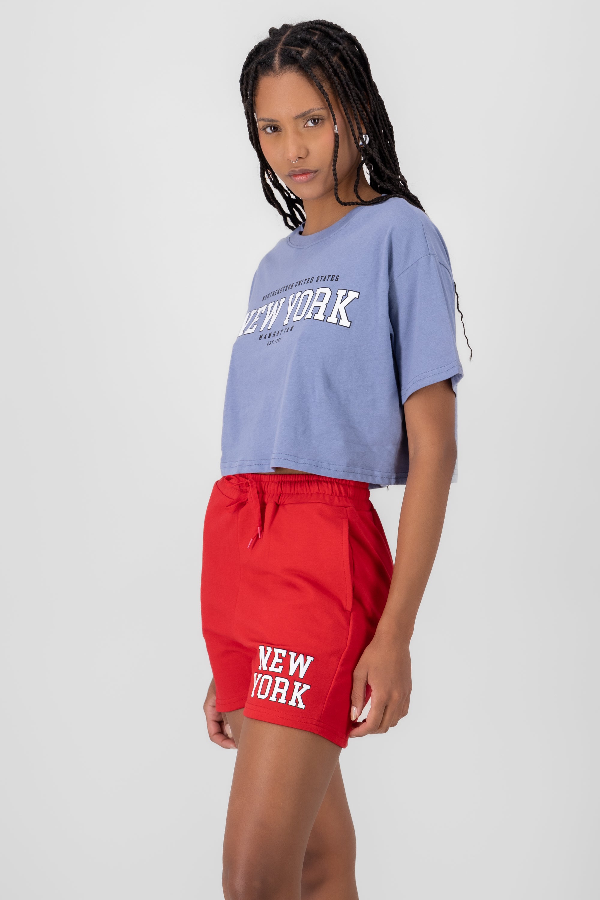 Top Crop Estampado New York INDIGO