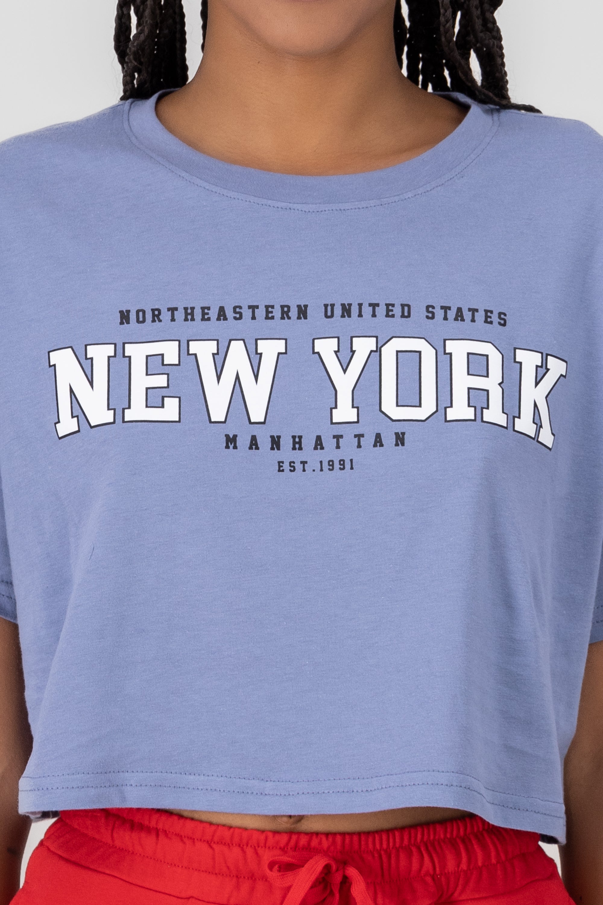 Top Crop Estampado New York INDIGO