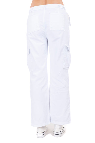 Jeans Cargo Bolsa BLANCO