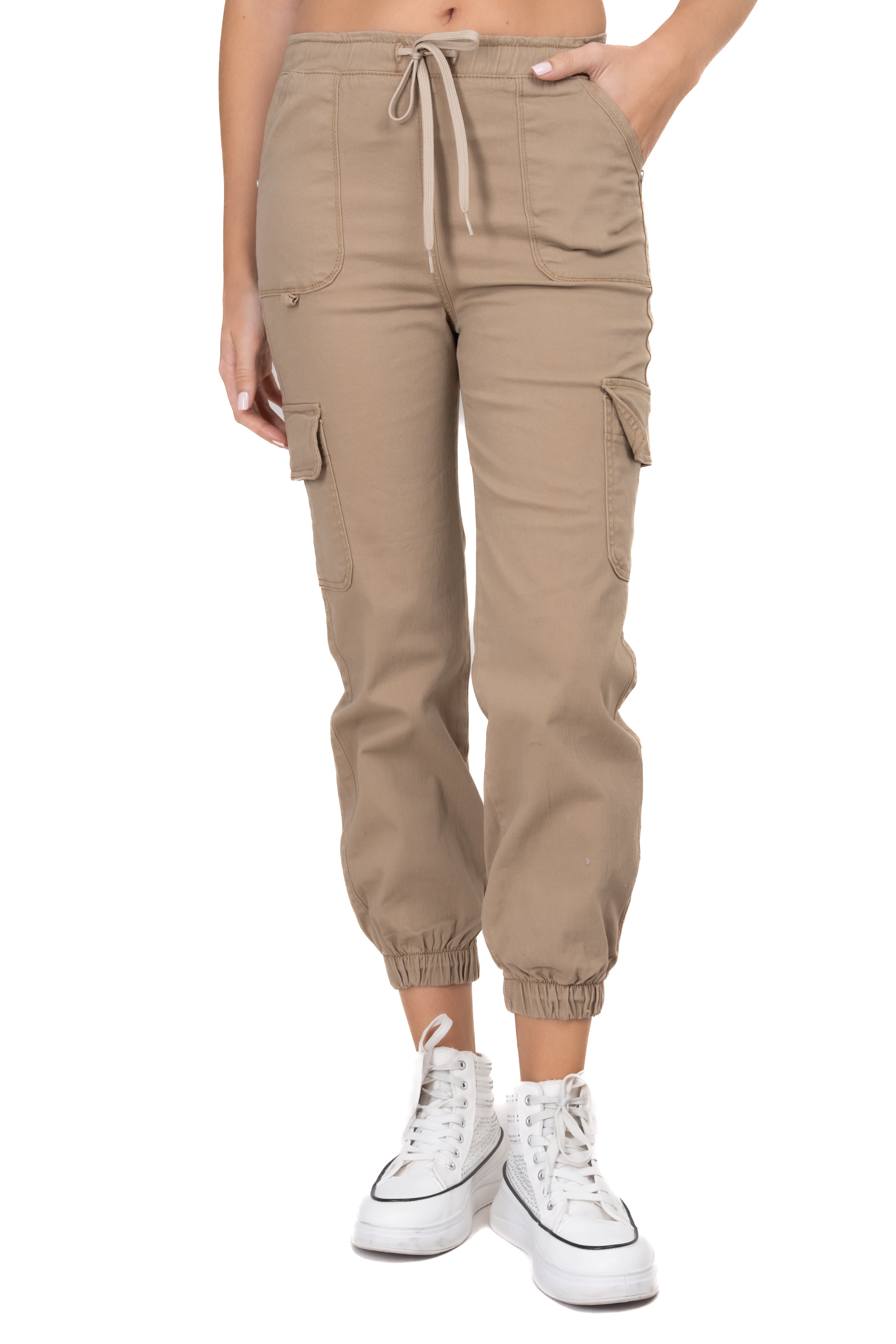 Jeans cargo cordones KHAKI