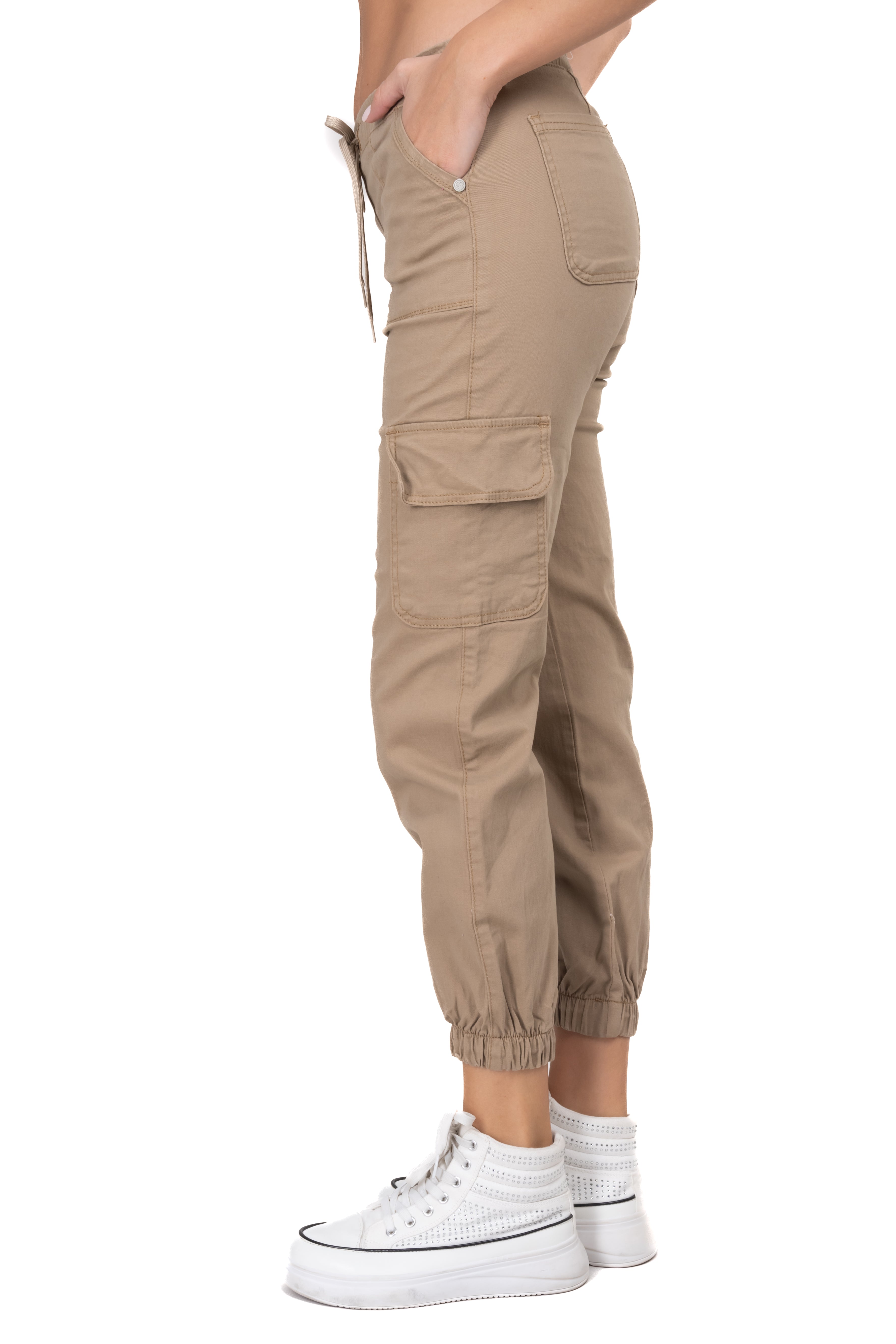 Jeans cargo cordones KHAKI