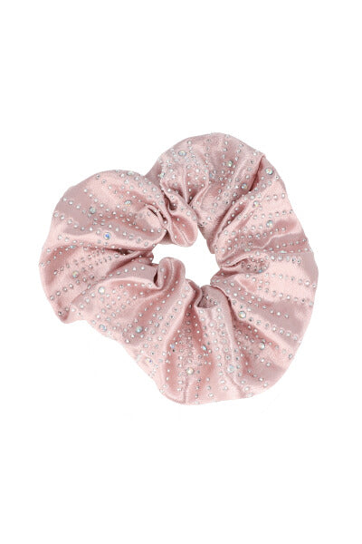 Scrunchie brillos PALO DE ROSA