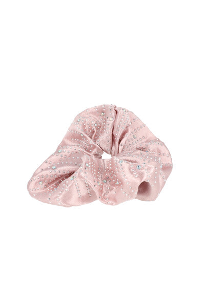 Scrunchie brillos PALO DE ROSA