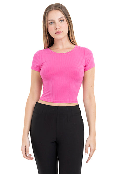 Top rib cuello redondo FIUSHA