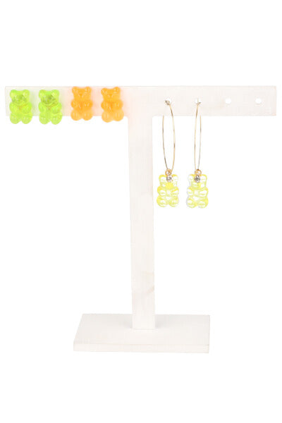 3 Set aretes gummy bear VERDE