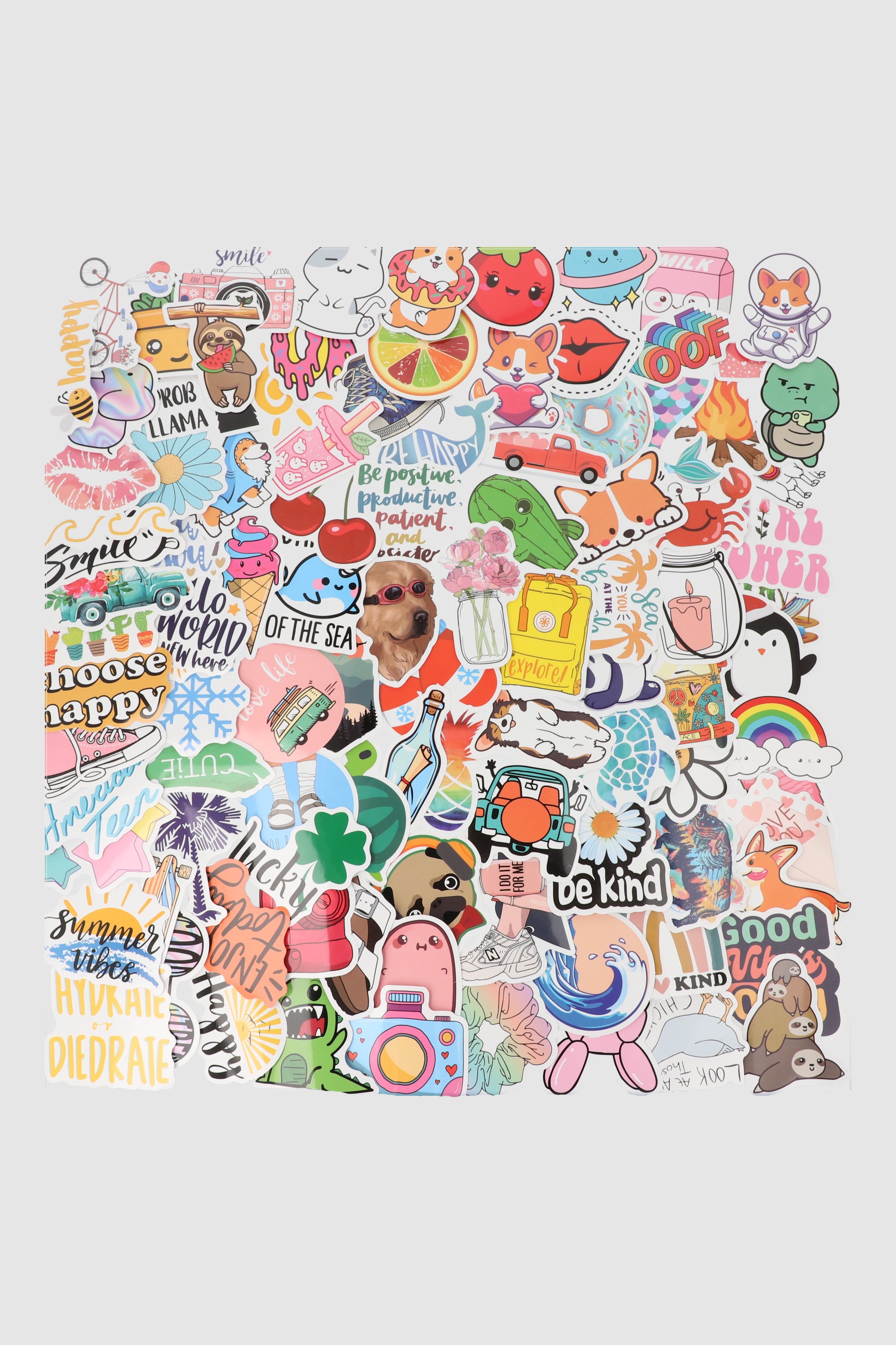 set 100 stickers summer MULTICOLOR