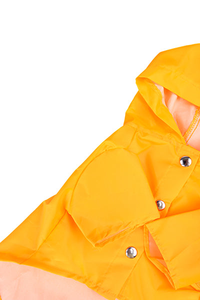 Impermeable para mascota chico NARANJA