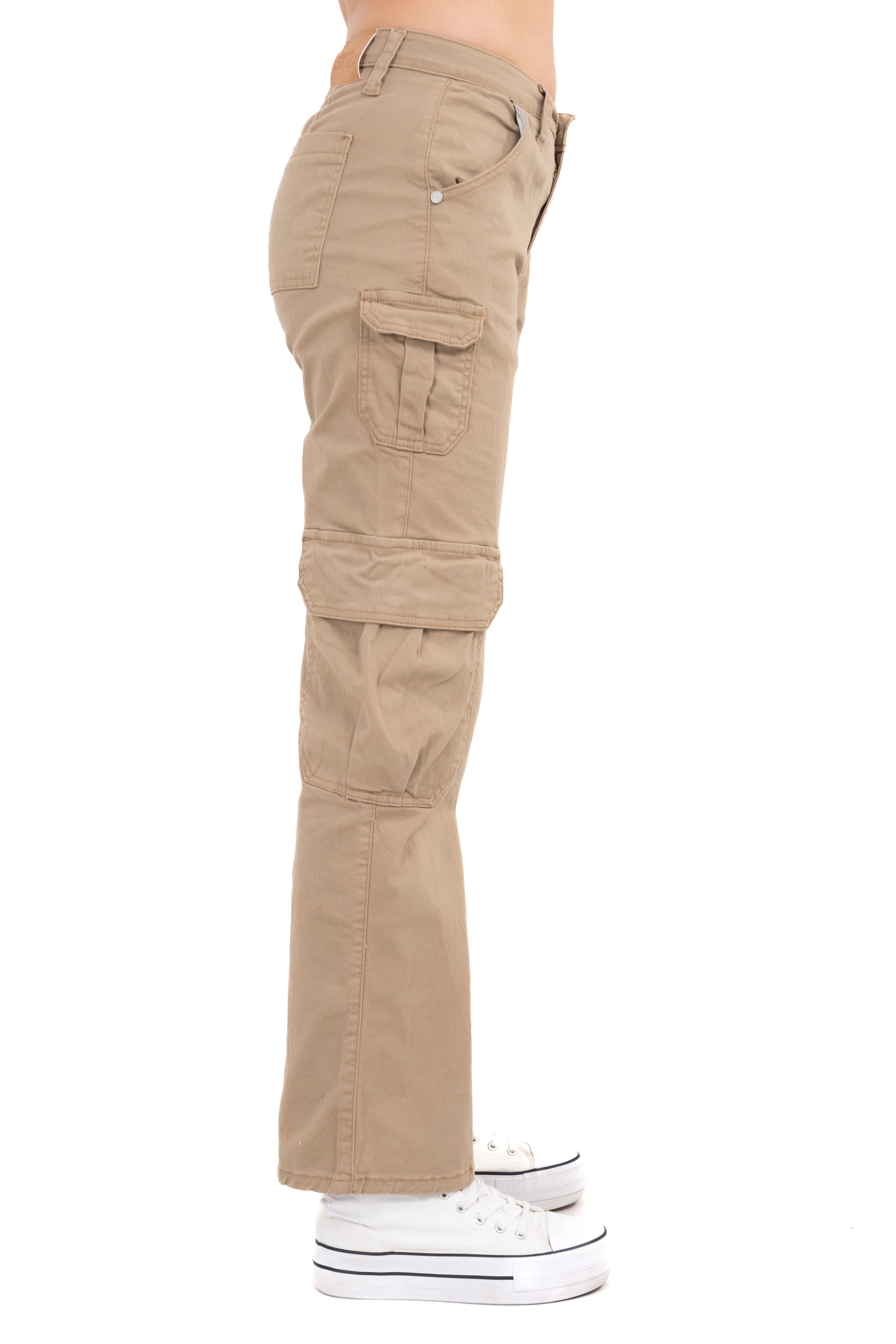 Jeans cargo wide leg KHAKI