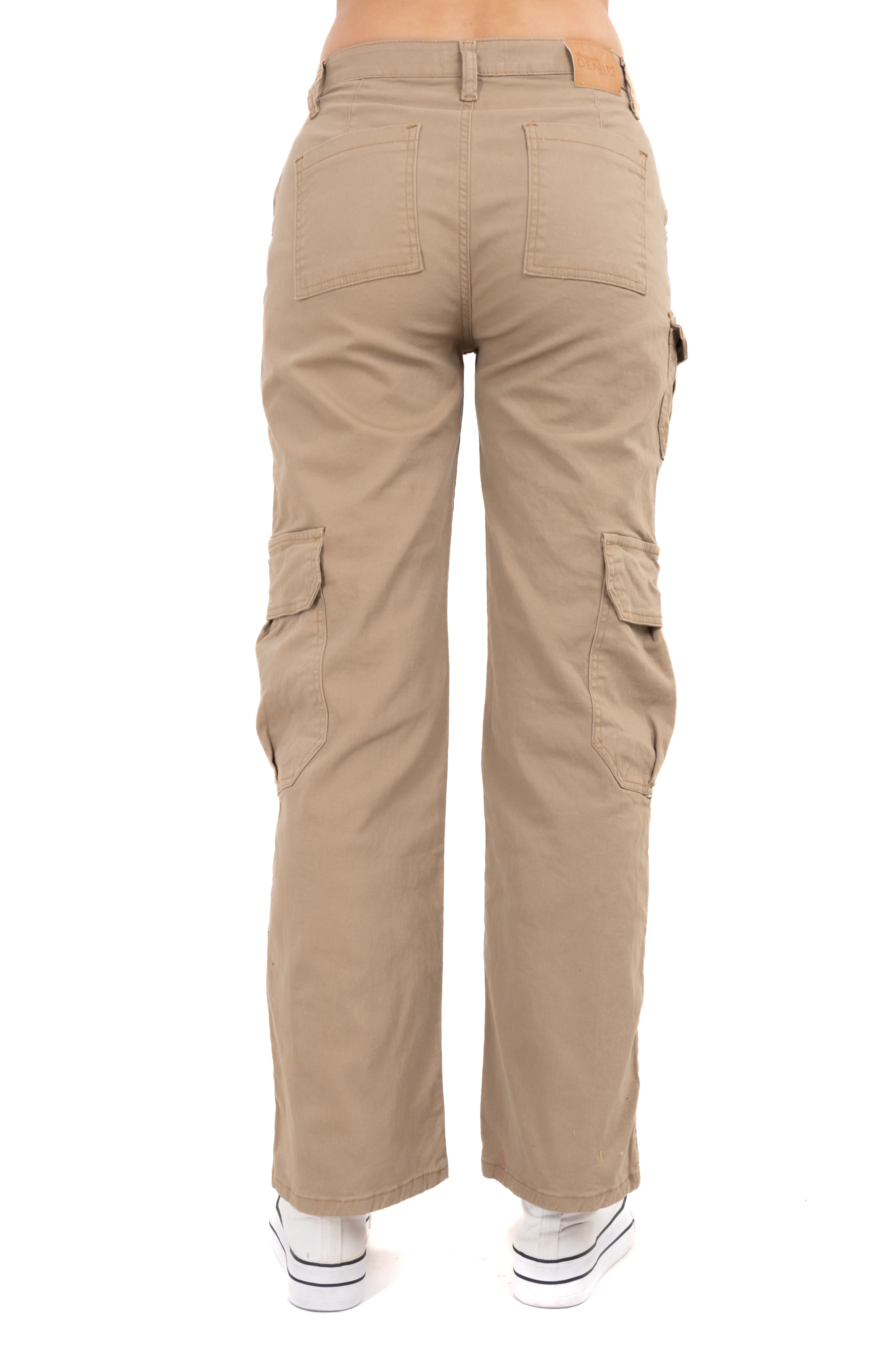 Jeans cargo wide leg KHAKI