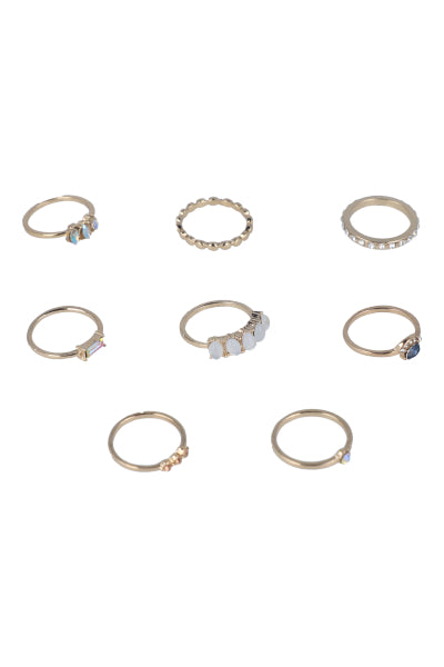Set 8 Anillos Brillos