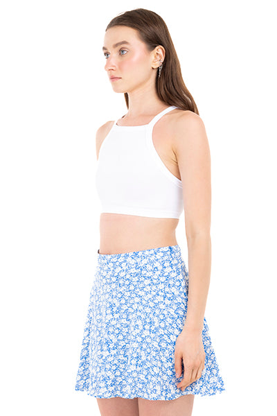 Top acanalado tirantes liso BLANCO