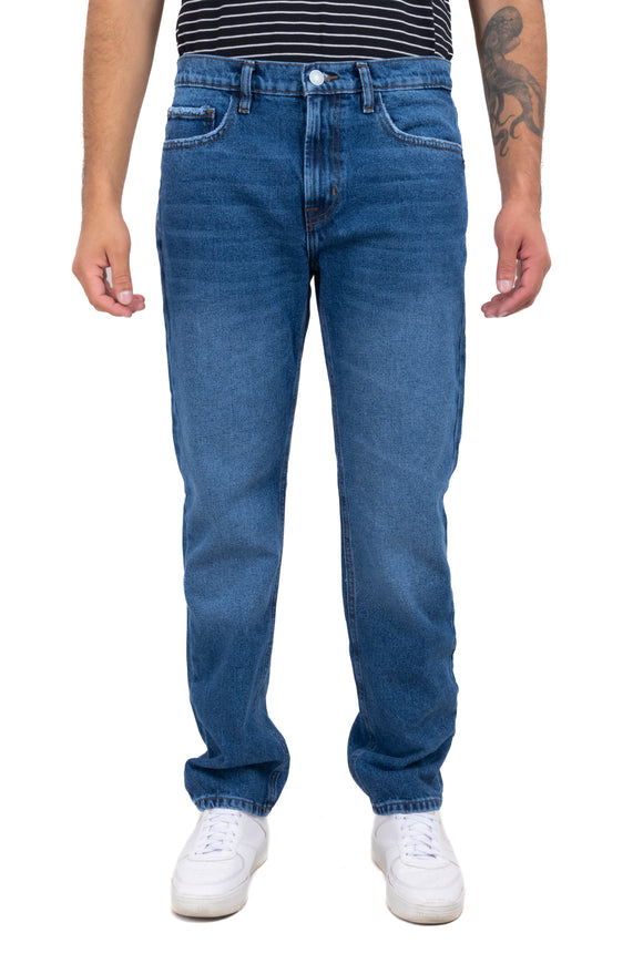 Jeans rectos botón