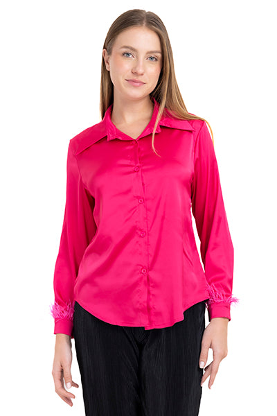 Camisa satinada lisa FIUSHA