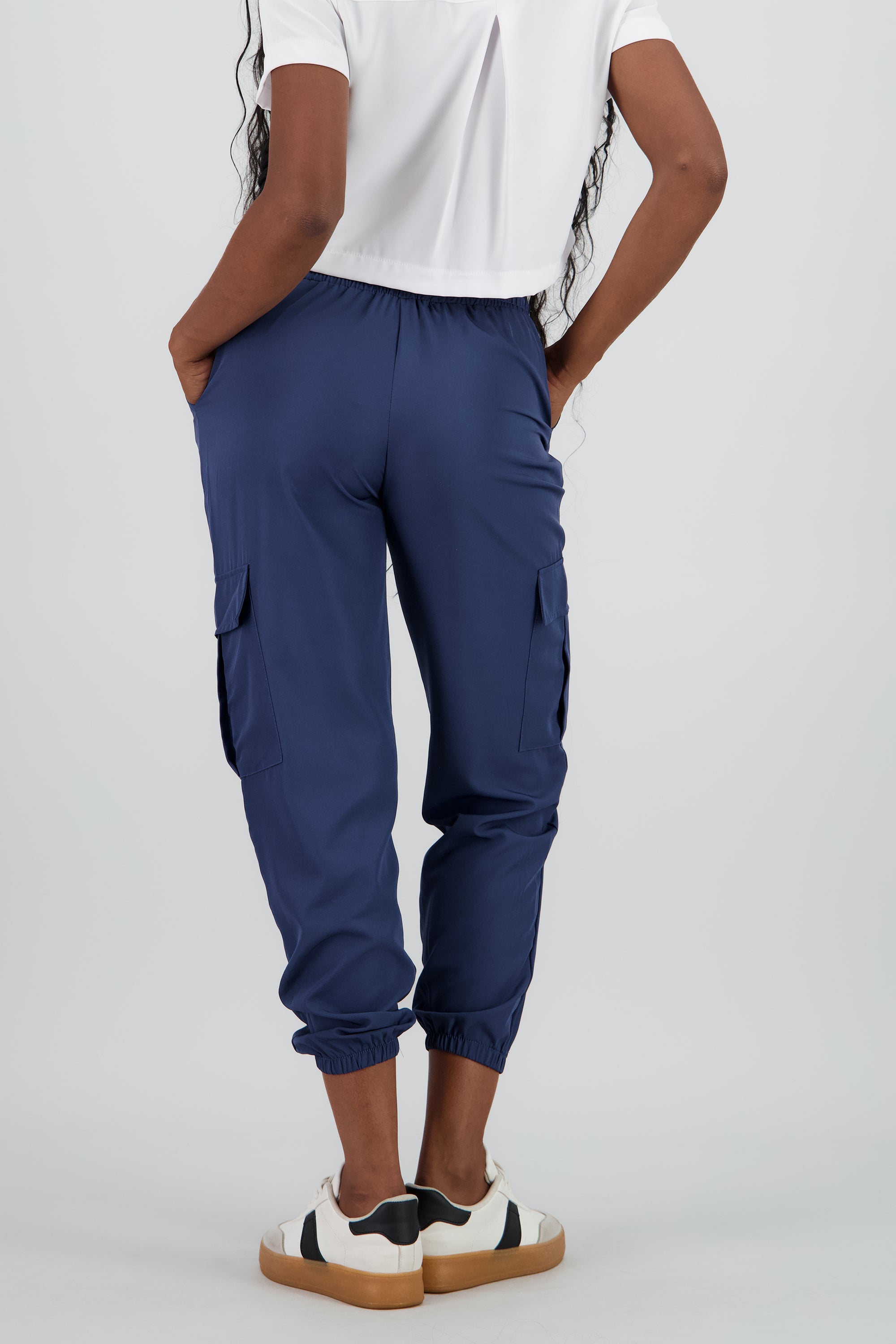 Pantalón Cargo Monocolor Bolsas AZUL