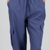 Pantalón Cargo Monocolor Bolsas