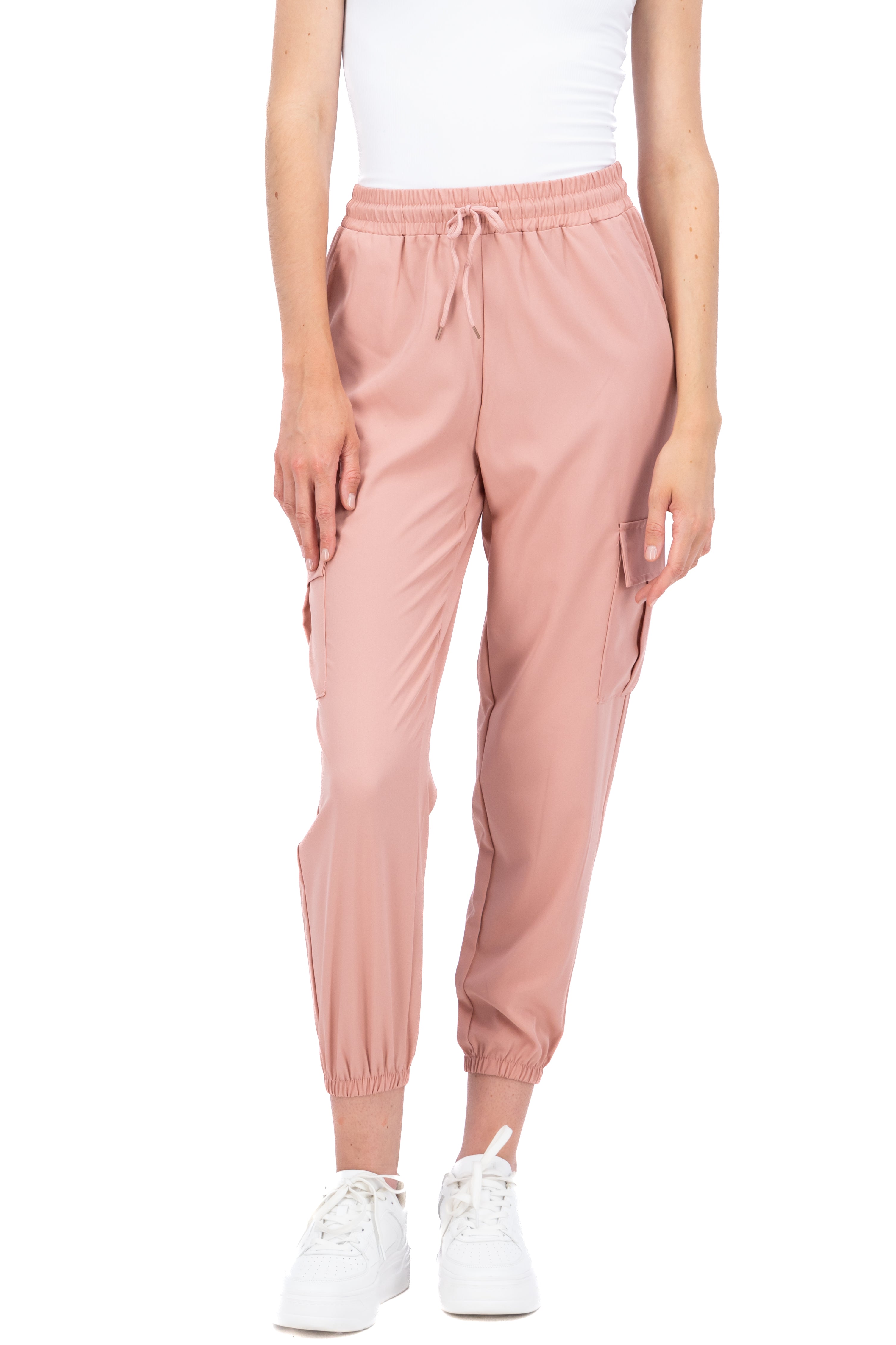 Pantalón Cargo Monocolor Bolsas