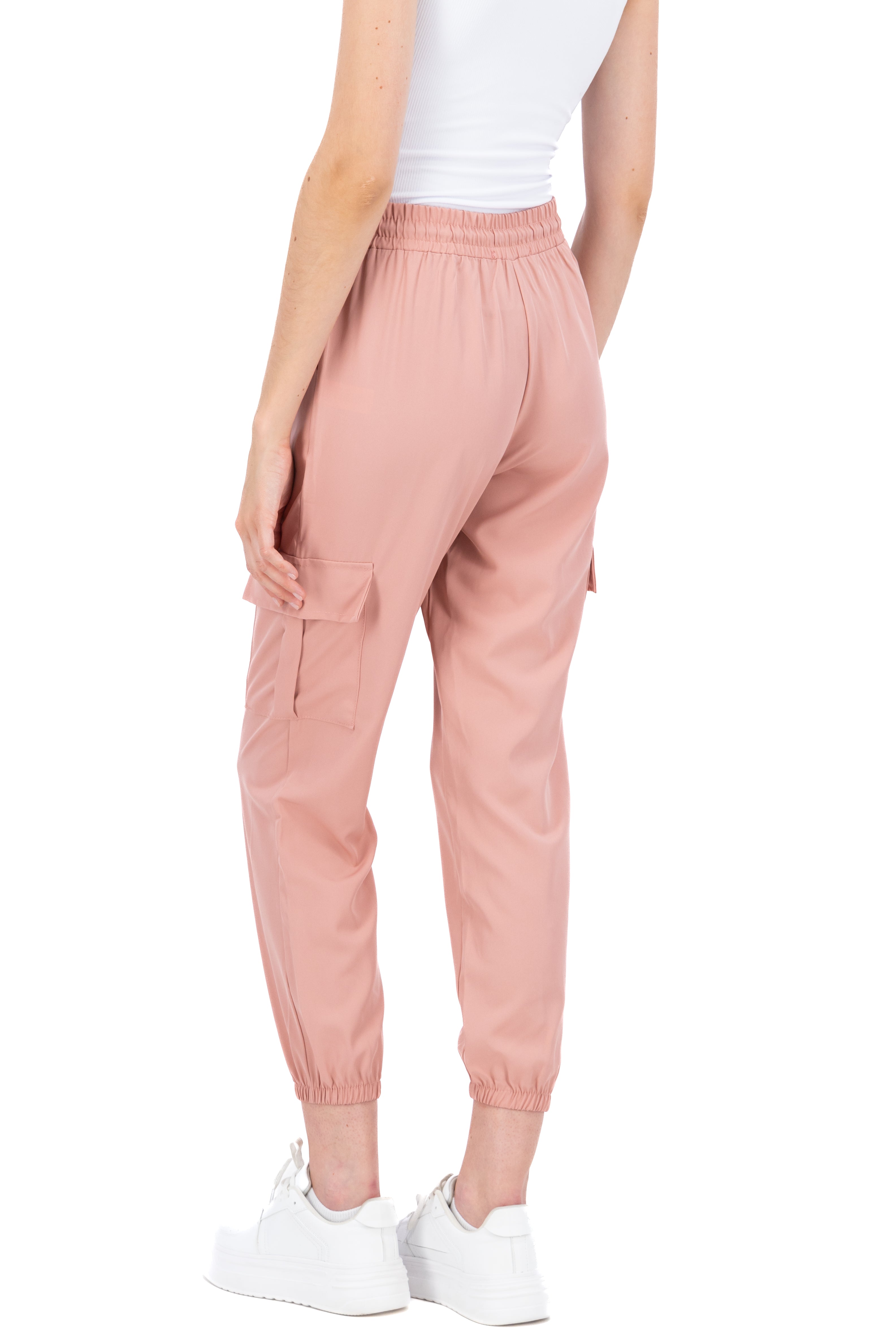 Pantalón Cargo Monocolor Bolsas