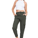 Pantalón Cargo Monocolor Bolsas