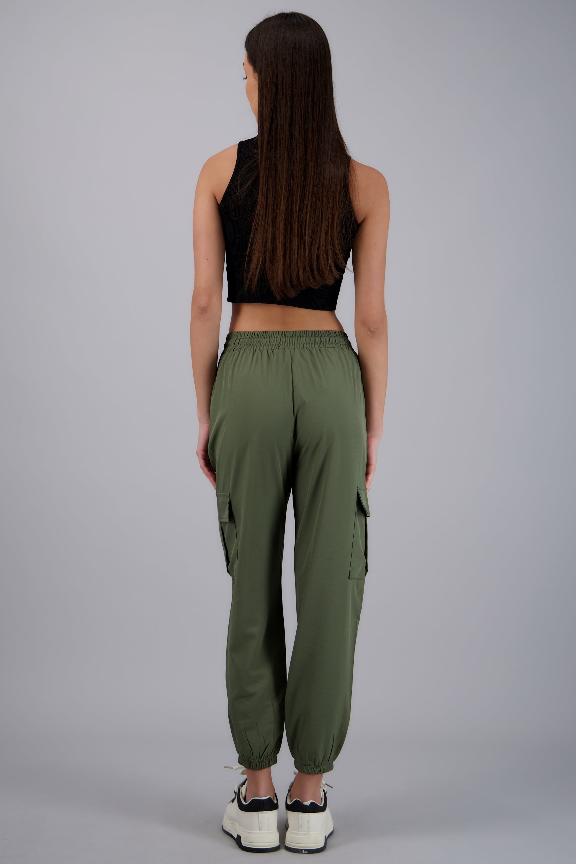 Pantalón Cargo Monocolor Bolsas VERDE PASTO