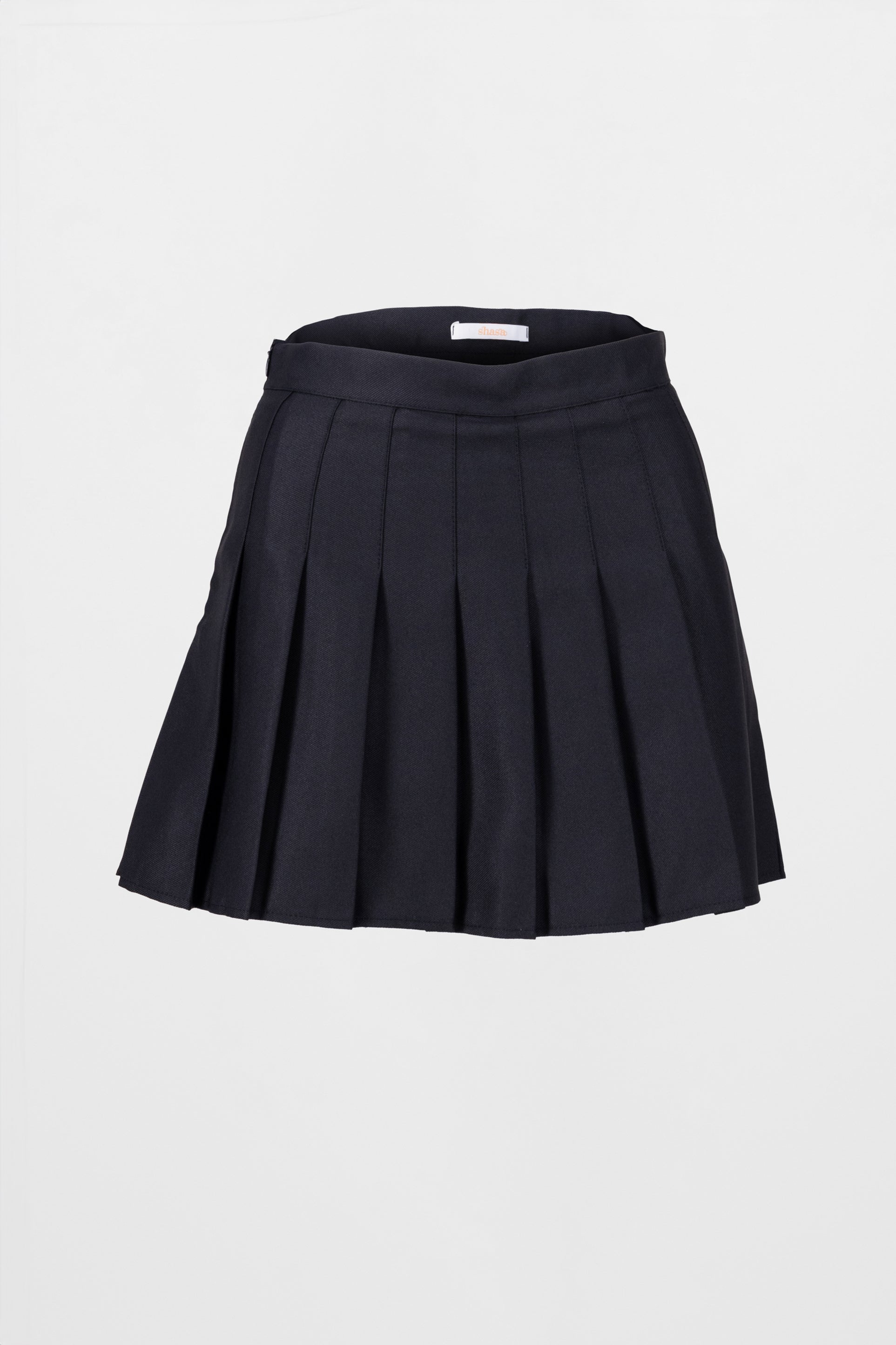 Falda mini tableada lisa