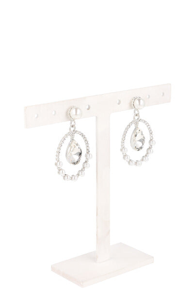 Aretes Circulo Diamante PLATA