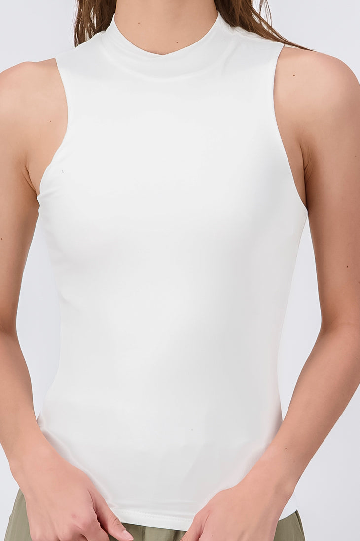 Top tank seamless cuello alto BLANCO