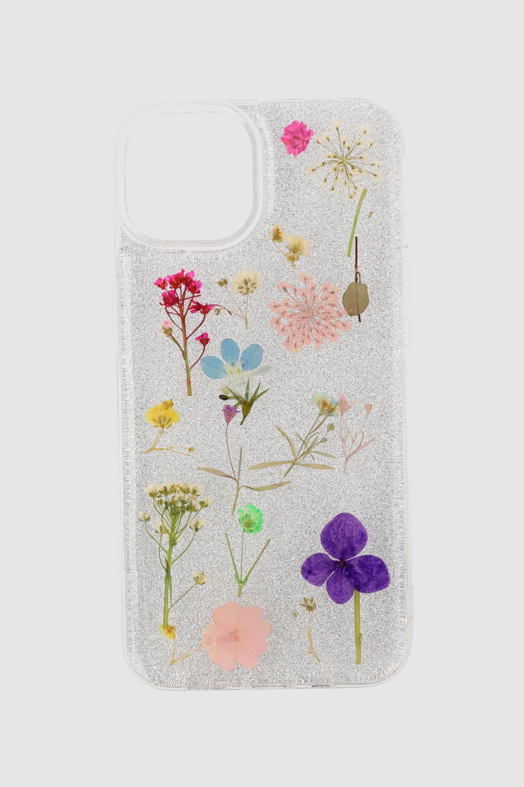 Funda flores reales encapsuladas i13 TRANSPARENTE