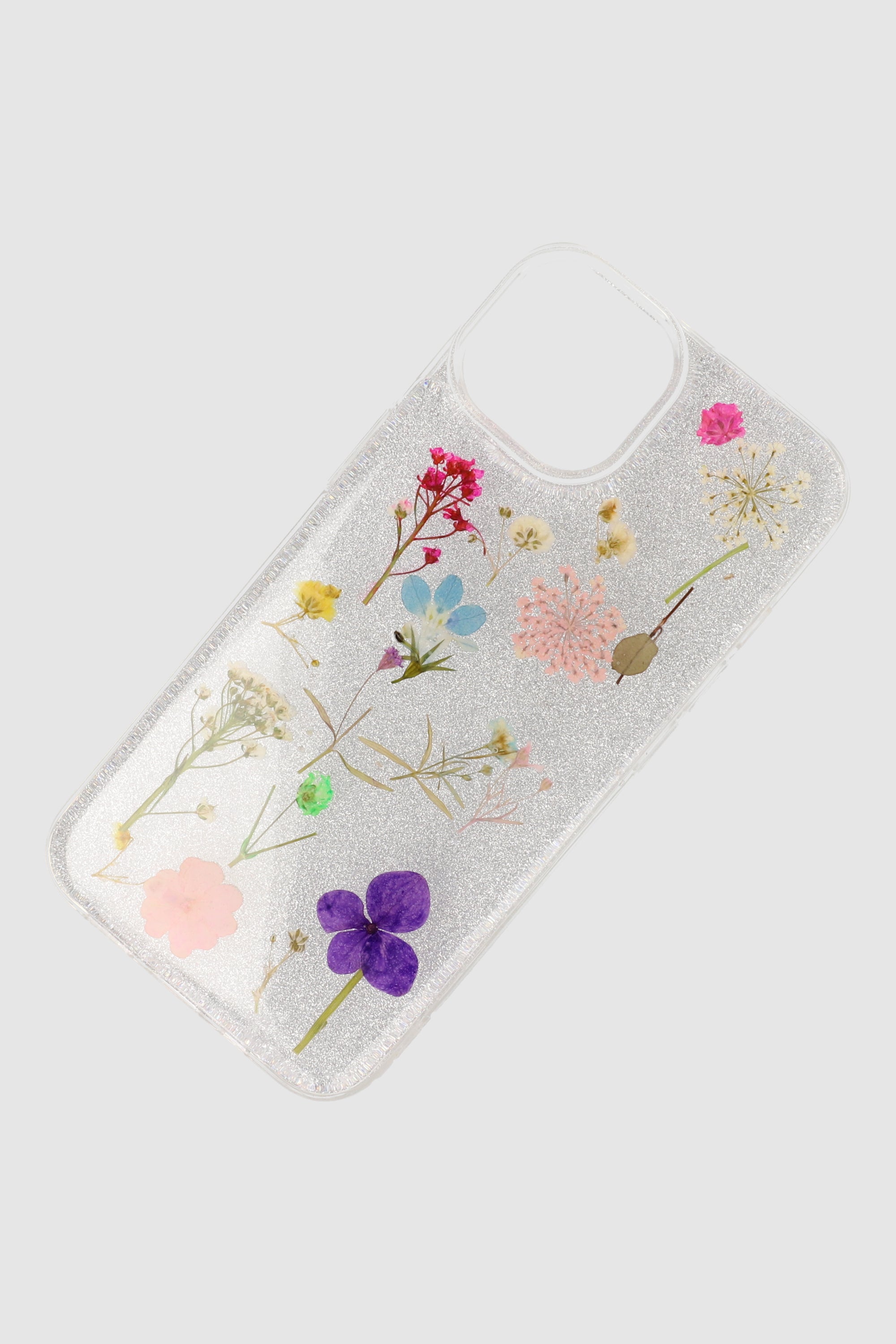 Funda flores reales encapsuladas i13 TRANSPARENTE