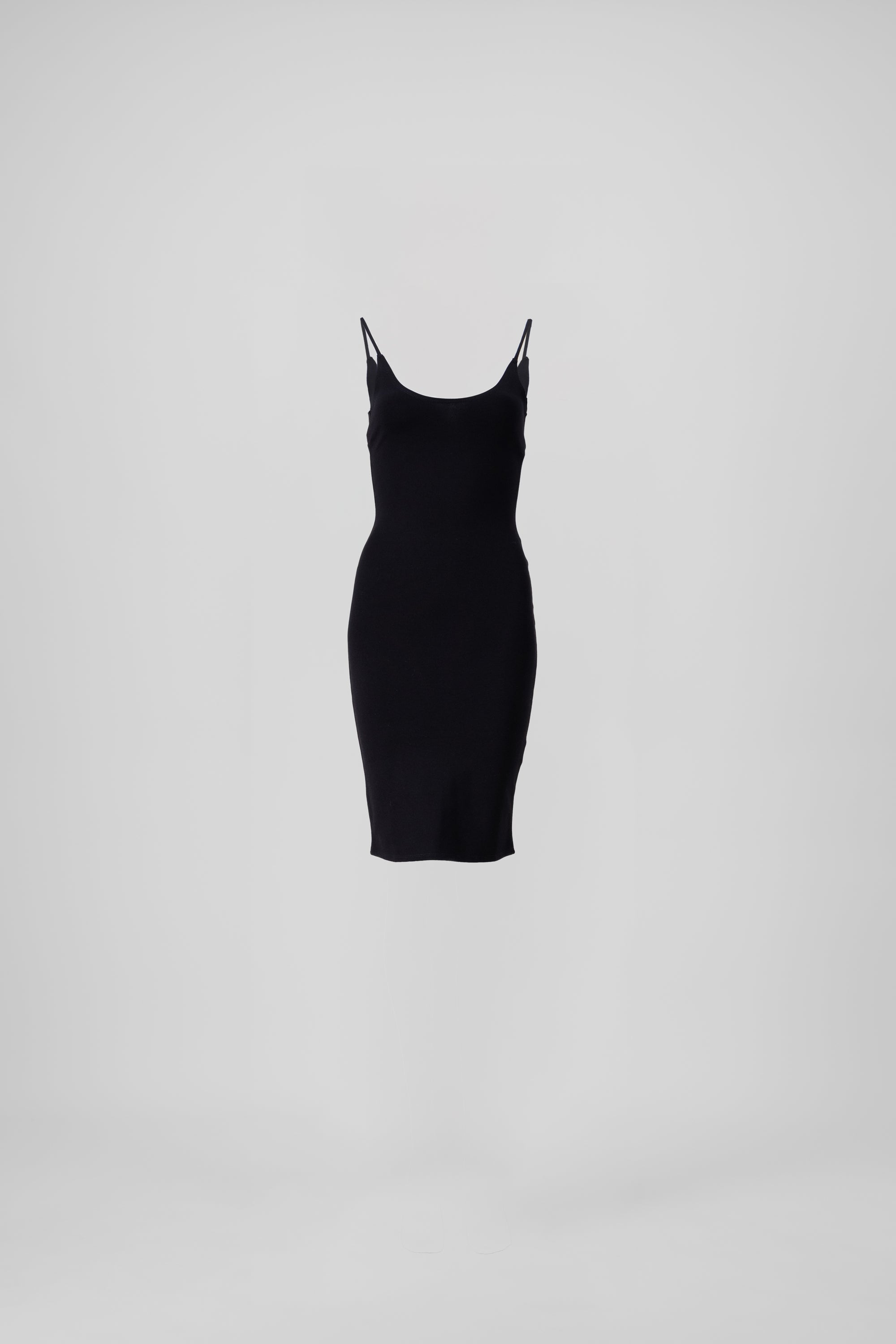 Vestido midi bodycon espalda escotada NEGRO