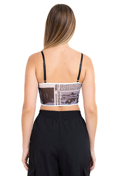 Corset mesh copas periódico NEGRO COMBO
