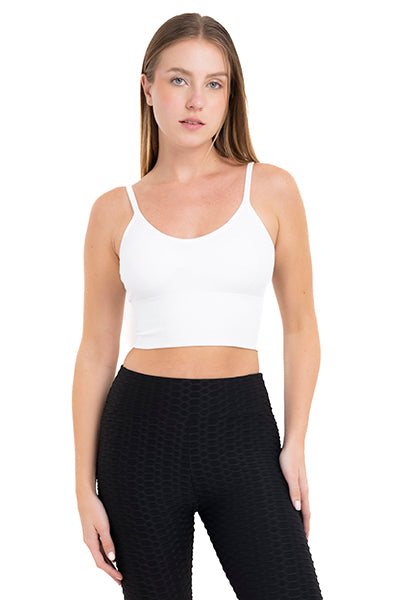 Top seamless tirantes copas BLANCO