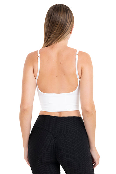 Top seamless tirantes copas BLANCO