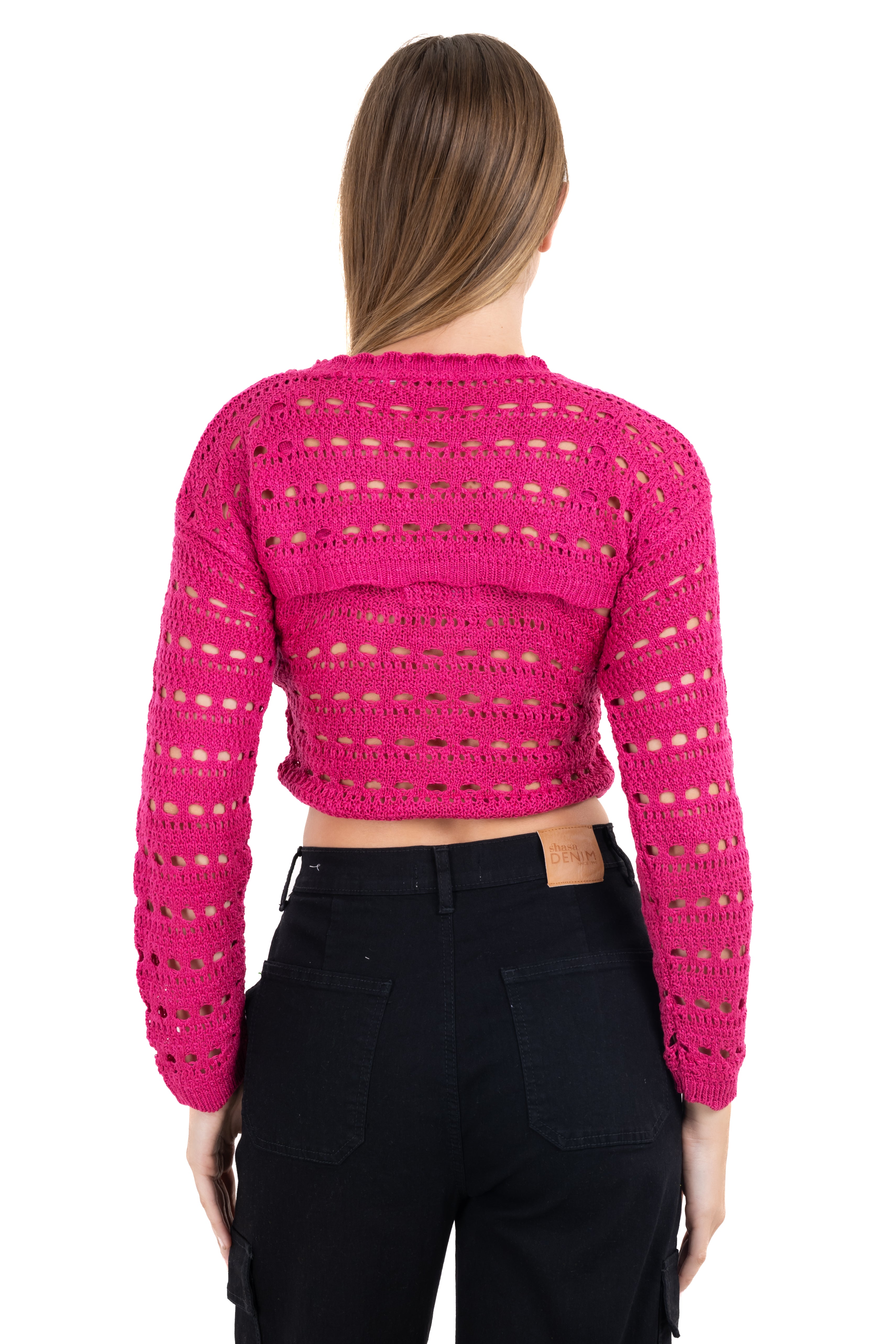 Set 2 piezas top mangas crochet FIUSHA