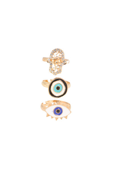 3 Pr Anillos Ojos AZUL