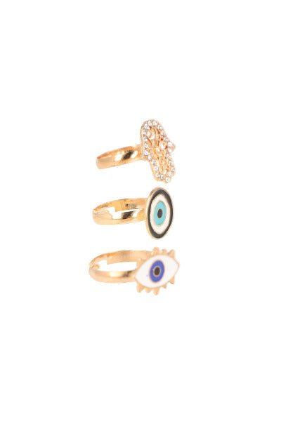 3 Pr Anillos Ojos AZUL