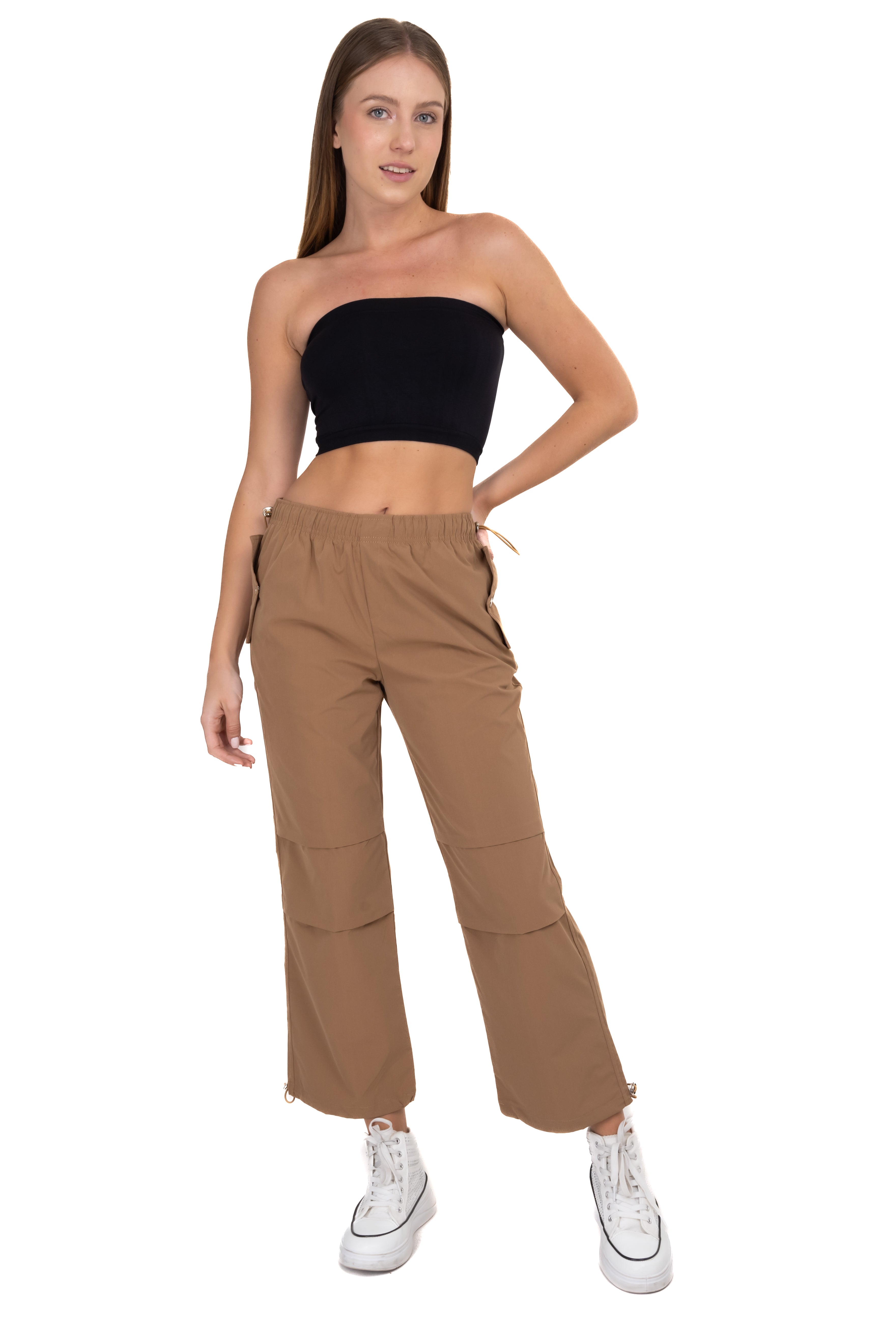 Pantalón skinny con cinturon tela strech con ajuste y tiro alto – GRUPO  SALSA SA de CV