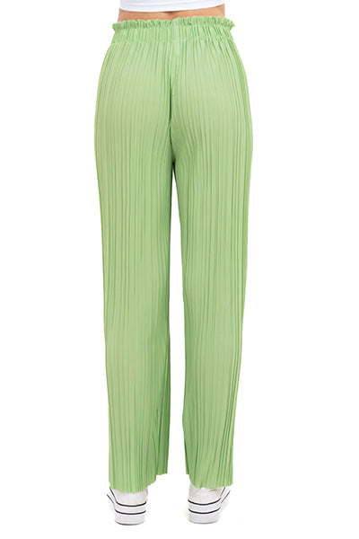 Pantalón amplio plisado moño MENTA